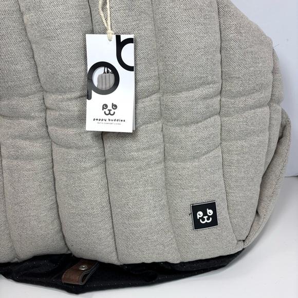 NWT Peppy Buddies Small Pet Dog Cat Carrier Bag Gray Brown Handles Org. $148 - Picture 2 of 7